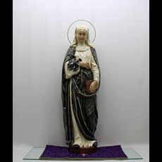 40" Wood Carved St. Catherine of Siena SKU C098-086